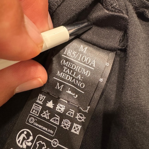 AllSaints Vidal Youth/Teen Polo Shirt Regular Fit Short Sleeve Black Size M - Picture 8 of 10